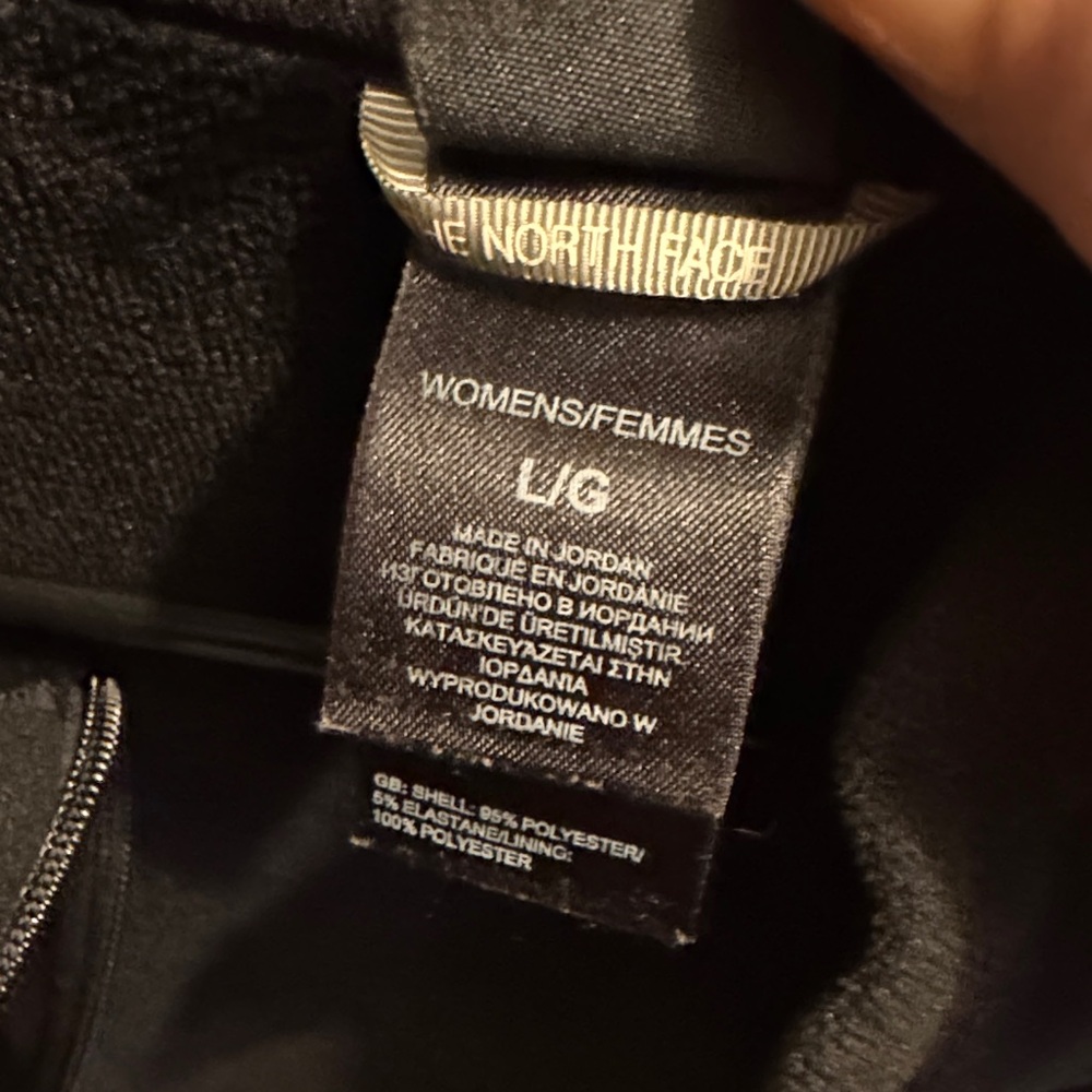 The North Face Black Jacket with Pink Logo and Ribbon - Picture 3 of 3